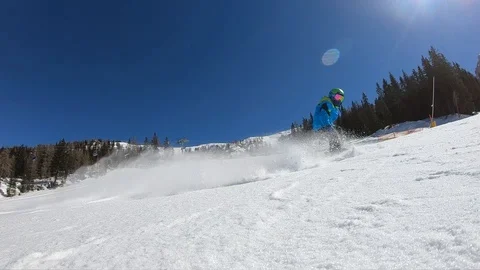 Young boy skiing. Stock Footage 121936560