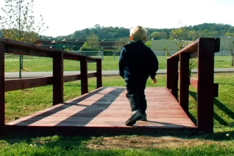 Young Boy Skipping to School Stock Footage 371704