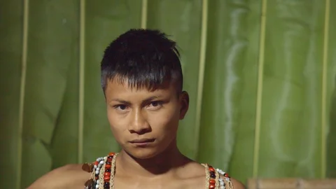 Young boy slapping his forehead suggesting bad news notice in ecuador Stock Footage 113180814