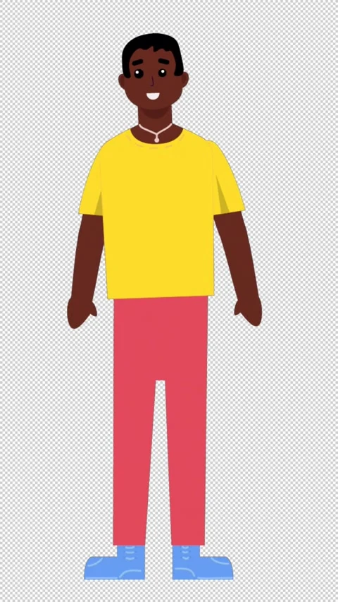 Young Boy Smiling And Looking Around Vertical Alpha Video stock 295812380