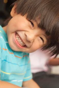 Young boy smiling Stock Photos