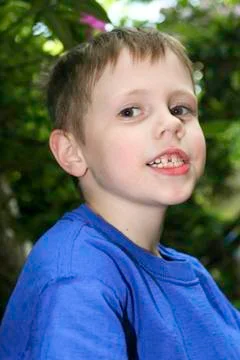 Young boy smiling Stock Photos