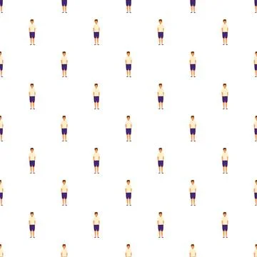 Young boy student uniform seamless pattern background 스톡 일러스트
