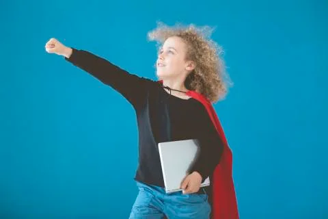 Young boy as superhero Stock-Fotos