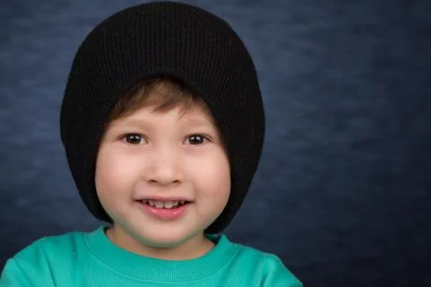 Young Boy with Winter Hat Stock Photos