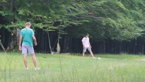Young boys playing with ball Video stock 11298002