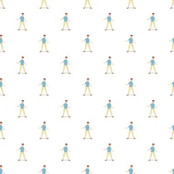 Young boys skateboarding seamless pattern for background design Stock Illustration