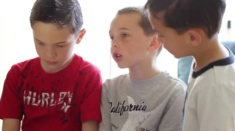 Young boys on smartphone Video stock 40712237