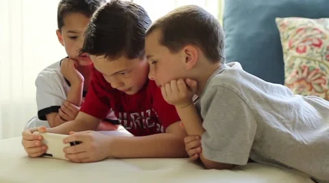 Young boys on smartphone Video stock 40712295