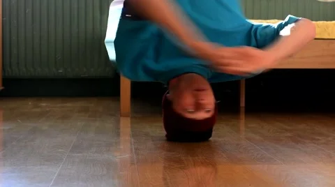 Young breakdancer in the room, close up Stock Footage 45923079