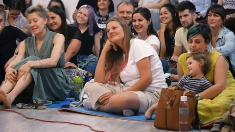 Young bright audience Stock Footage 120887436