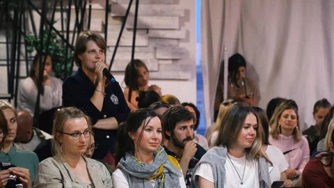 Young bright audience Stock Footage 120887468