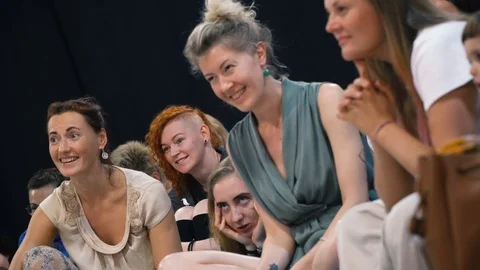 Young bright audience Stock Footage 120887475