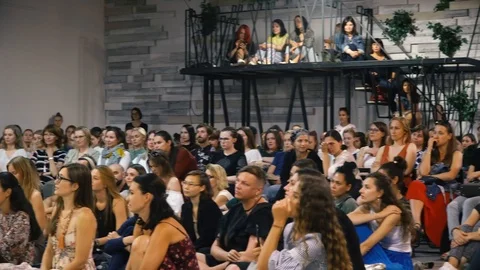 Young bright audience Stock Footage 120887478