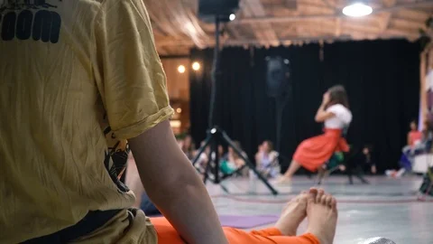 Young bright audience Stock Footage 120887490