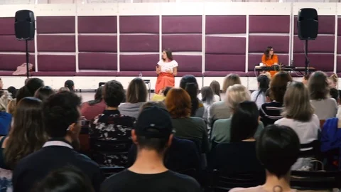 Young bright audience Stock Footage 120887497