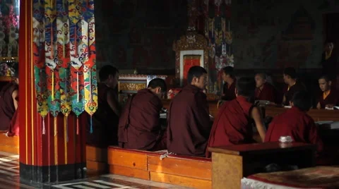 Young Buddhist monks Stock Footage 59011503