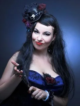 Young burlesque lady. Foto stock