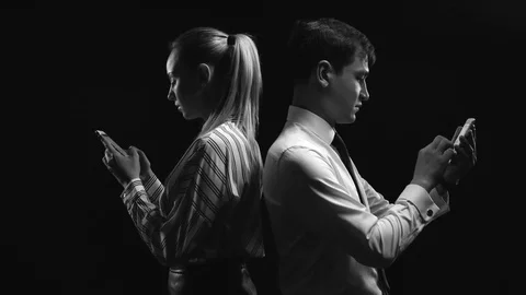 Young Business People Using Gadgets Stock Footage