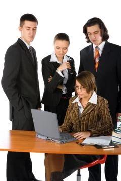 Young business team solving a problem Fotos de archivo