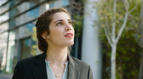 Young business woman smiling Stock Footage 59335626