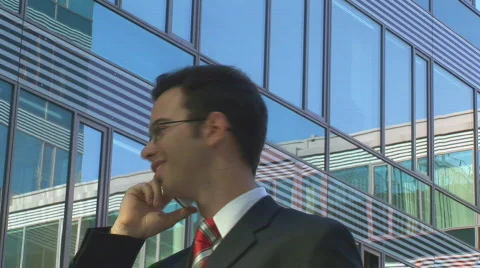Young businessman calling Stock Footage
