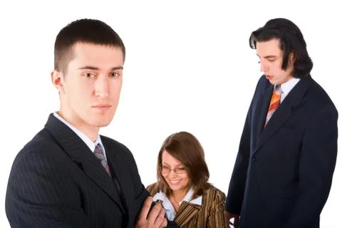 Young businessman in difficult situation Stock Photos