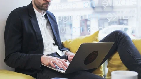 Young Businessman Focused on Work 스톡 동영상 71599990