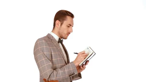 Young businessman with a notebook Stock-Footage 72025959