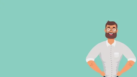 Young businessman with speech bubble Video stock 123537795