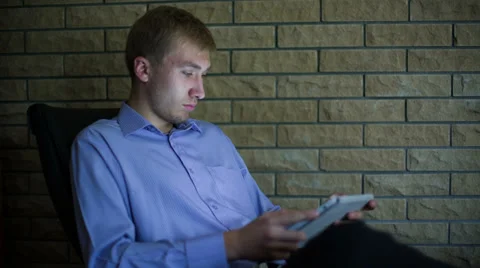 Young Businessman With Tablet Computer 1 動画素材 31133508
