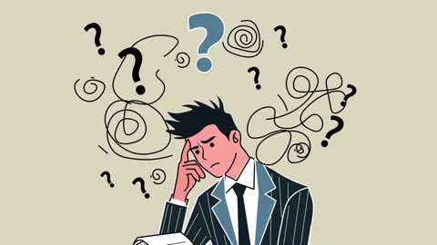 Young Businessman think in a perplexed problem with complicated solution sy.. Stock Footage 305570250