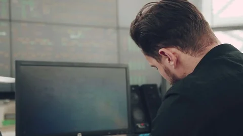 Young businessman thinking about solving the problem Stock Footage 73467620