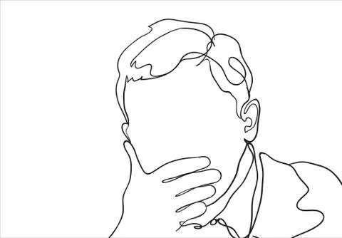 Young businessman thinking. Stock-Illustration