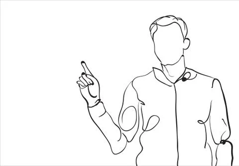 Young businessman thinking. Stock-Illustration