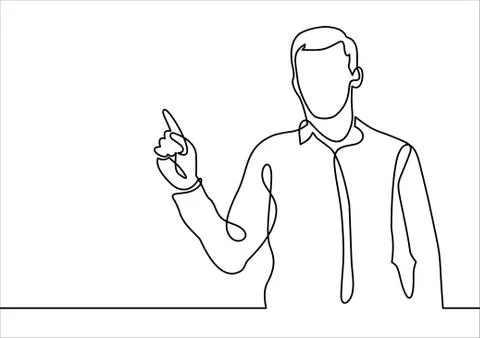 Young businessman thinking Stock Illustration