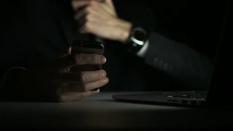 Young Businessman Using a Mobile Phone Stock Footage 70926083