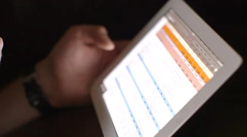 Young businessman working from home on a tablet Stock Footage 45872307