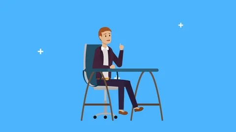 Young businessman working in the office Video stock 124299314