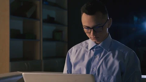 A young businessman working on a project, difficulties in working Stock Footage 98303865