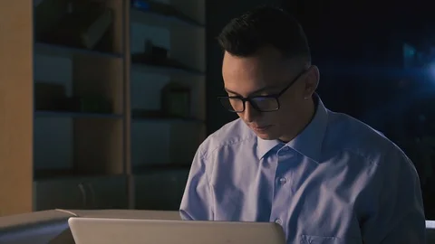 A young businessman working on a project, difficulties in working Stock Footage 98304087