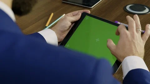 Young businessman working on a tablet. Stock Footage 101967054