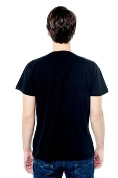 Young casual man back view Stock Photos