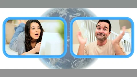 Young Caucasian Couple Using Live Video Webchat Stock Footage 4731266