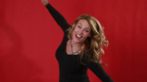 Young Caucasian lady performs a dance Stock Footage 22753109