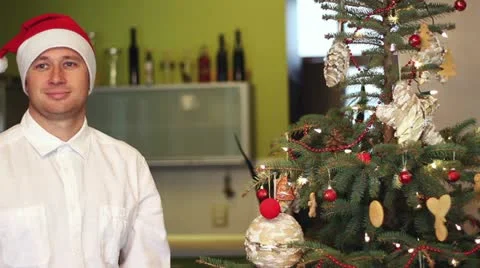 Young checking christmas gift Stock Footage 11760210