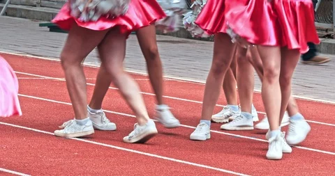 Young cheerleader group Stock Footage 89975236