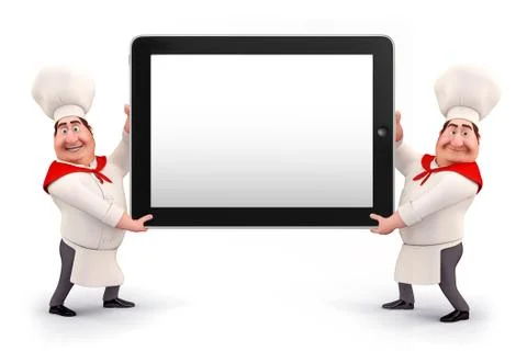 Young chef with tab Stock Illustration