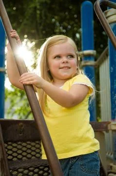Young child having fun Stock Photos