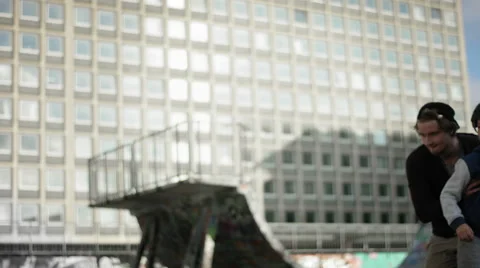 Young child learning skating Stock Footage 61751070